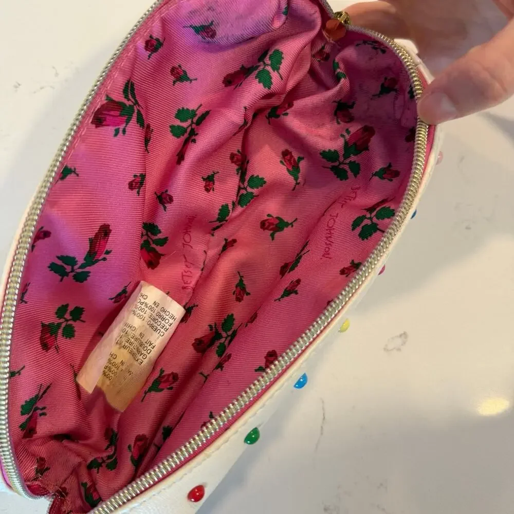Betsey Johnson Sprinkle Pencil Pouch / Cosmetic Bag